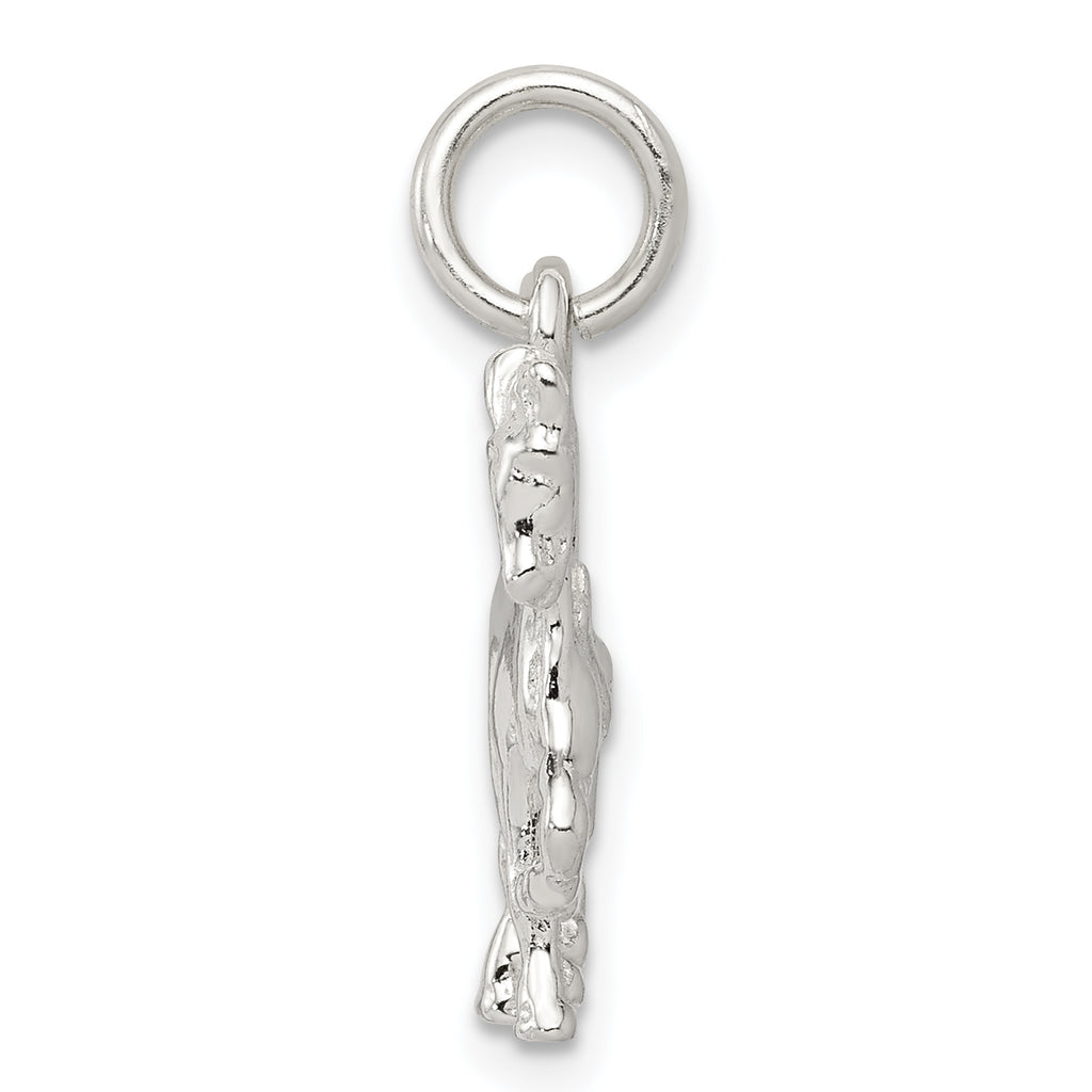 Sterling Silver 925 Horse Charm with Polished Finish Elegant Design