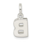 Sophia Jewelers 925 Sterling Silver B Charm with Anti-Tarnish Finish