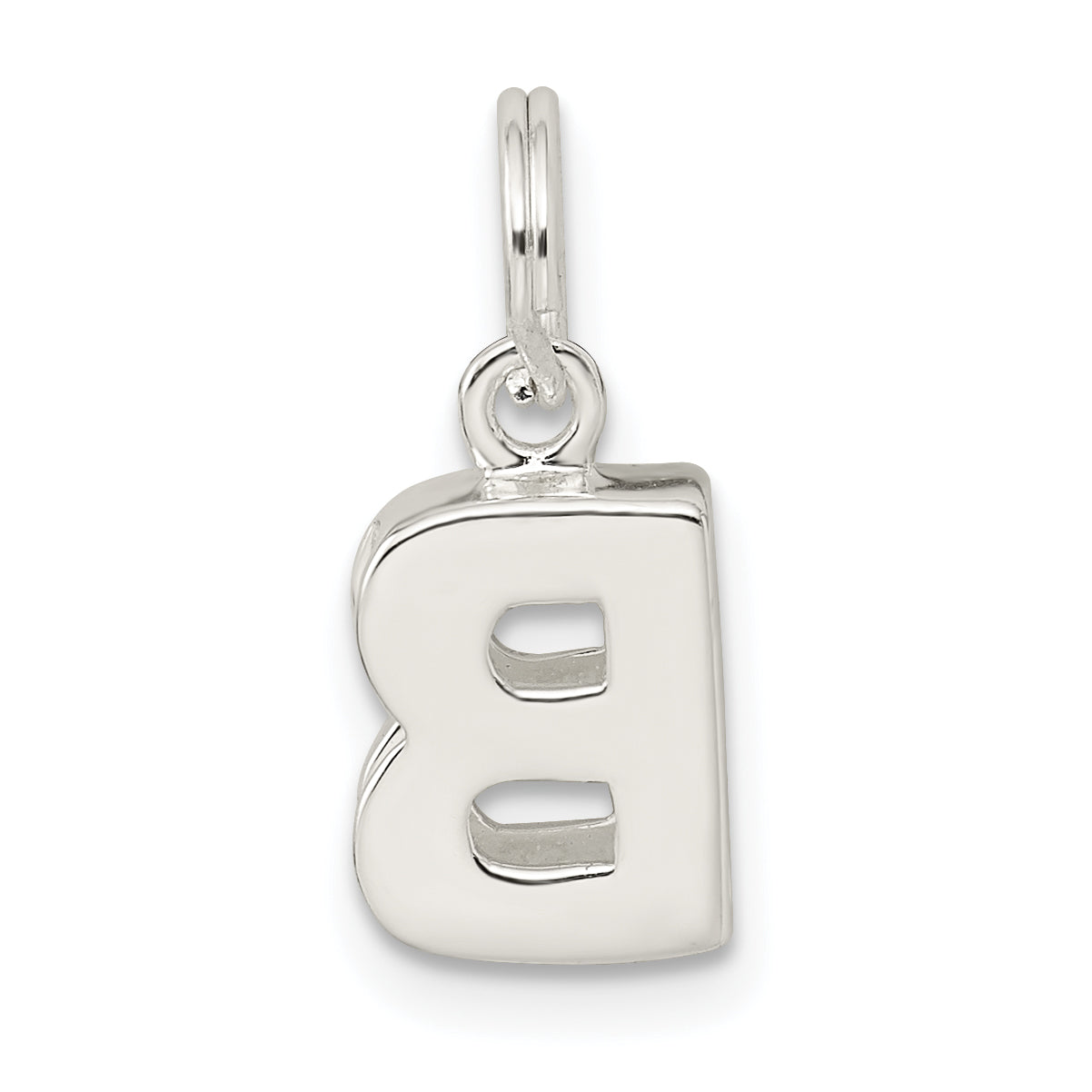 Sophia Jewelers 925 Sterling Silver B Charm with Anti-Tarnish Finish