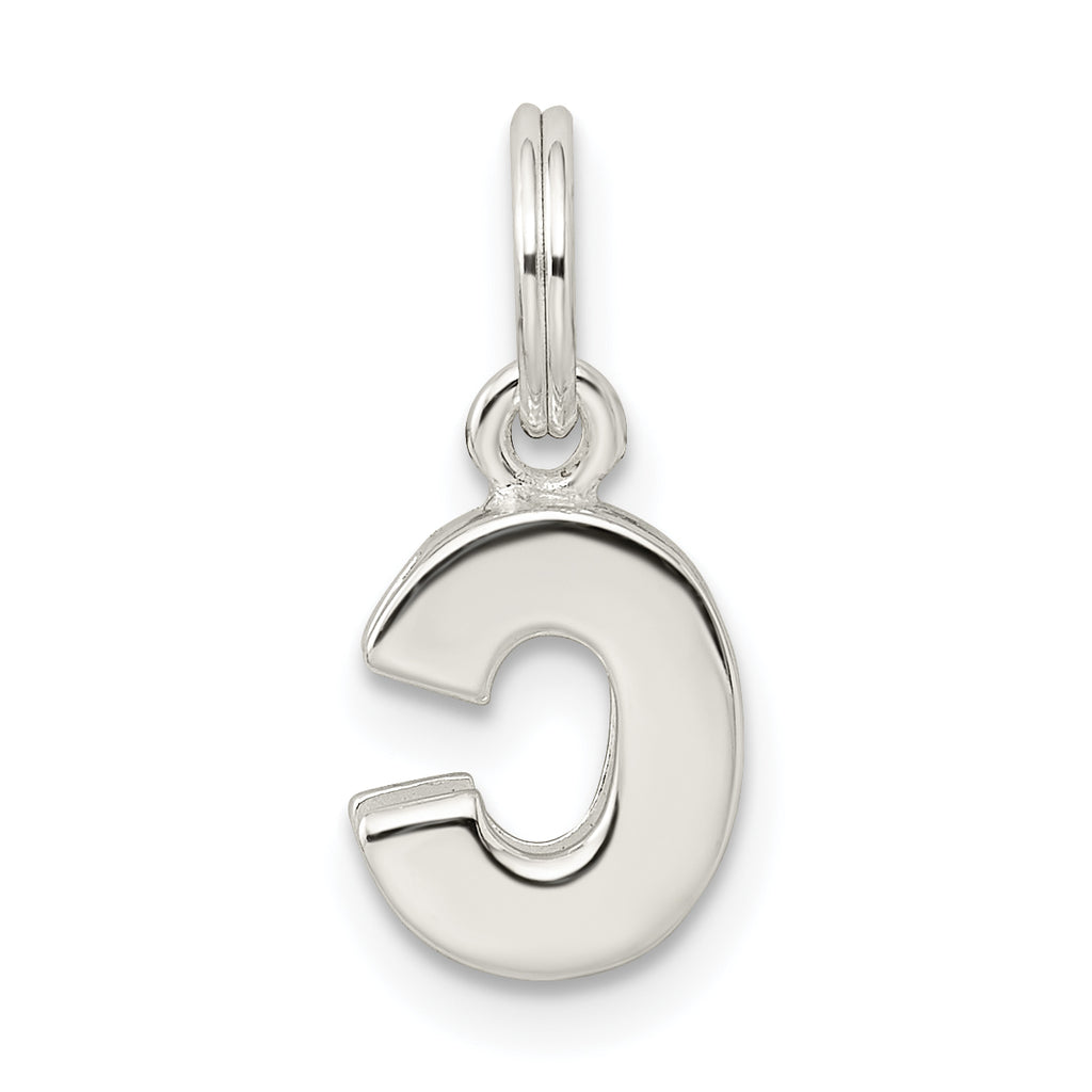 Sterling Silver 925 C Charm Anti-Tarnish Solid Elegant Pendant