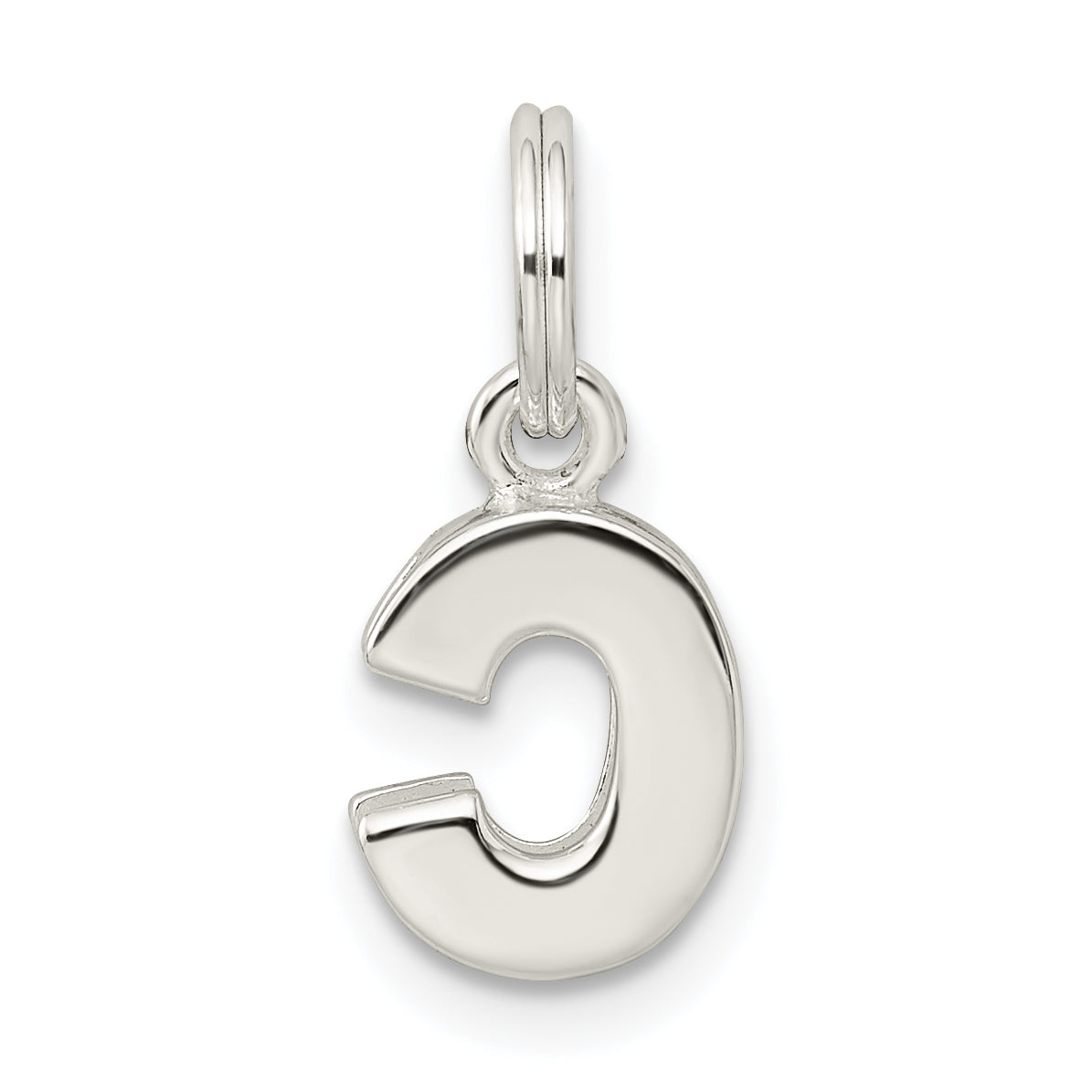 Sterling Silver 925 C Charm Anti-Tarnish Solid Elegant Pendant