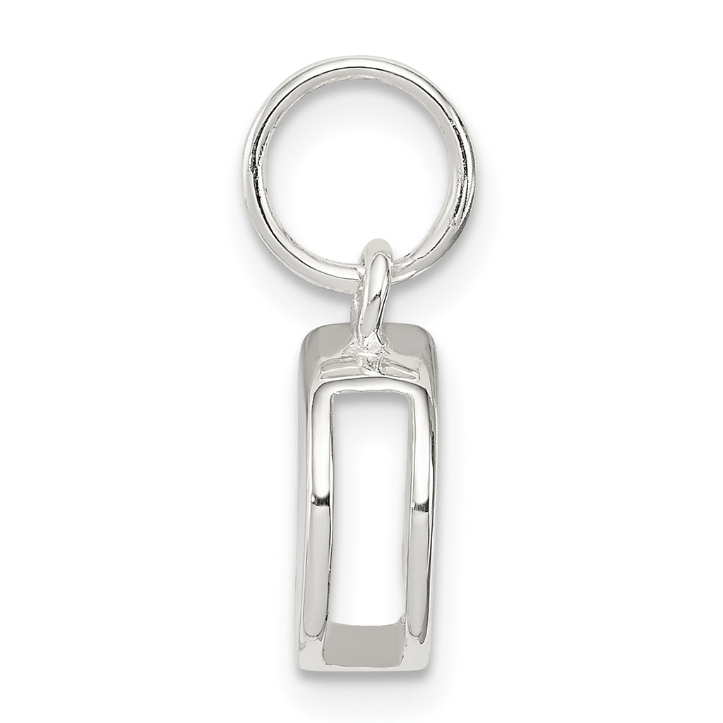 Sophia Jewelers 925 Sterling Silver Solid D Charm Anti-Tarnish Finish