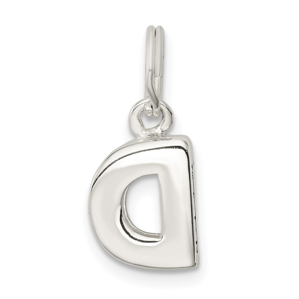 Sophia Jewelers 925 Sterling Silver Solid D Charm Anti-Tarnish Finish