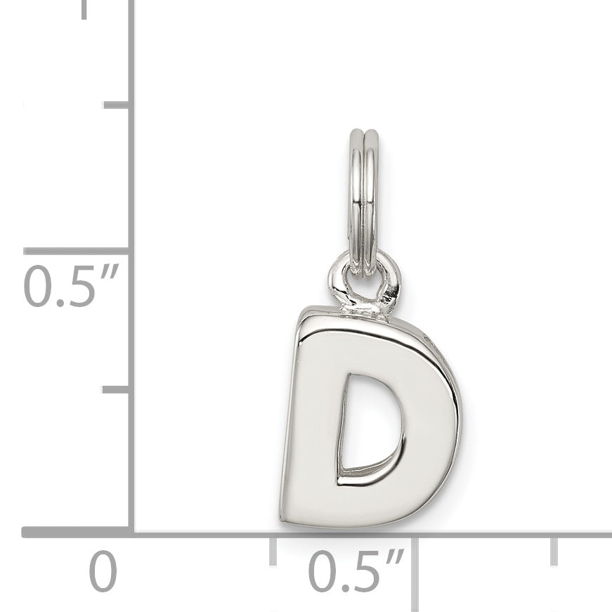 Sophia Jewelers 925 Sterling Silver Solid D Charm Anti-Tarnish Finish