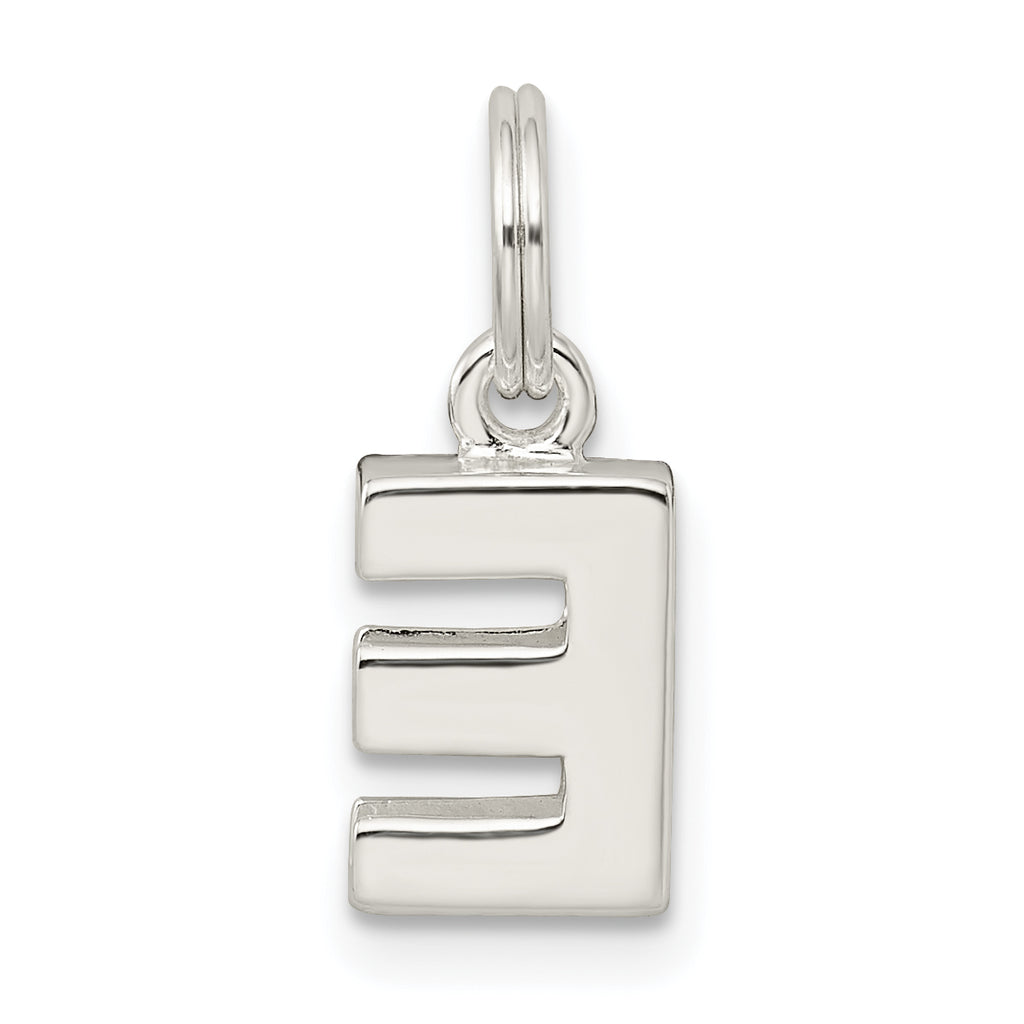 Sophia Jewelers 925 Sterling Silver Anti-Tarnish Solid E Charm