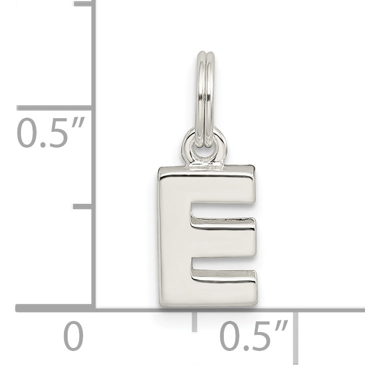 Sophia Jewelers 925 Sterling Silver Anti-Tarnish Solid E Charm