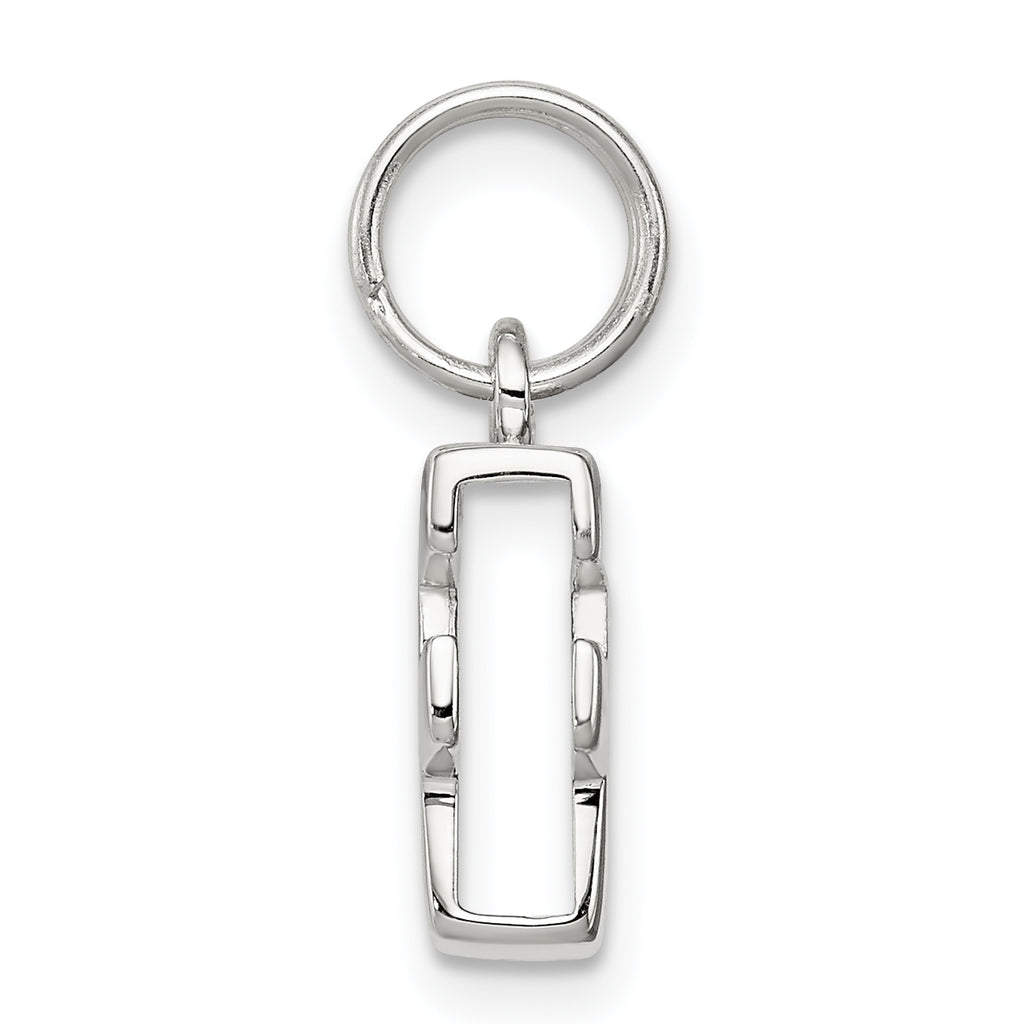 Sterling Silver 925 F Charm with Anti-Tarnish Solid Finish
