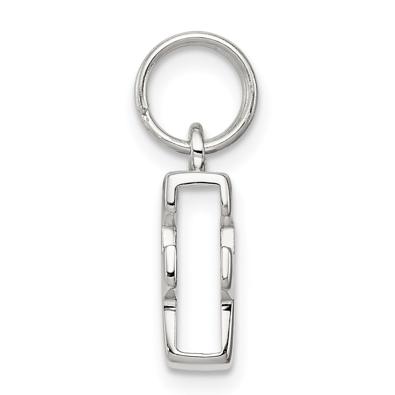 Sterling Silver 925 F Charm with Anti-Tarnish Solid Finish