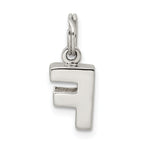 Sterling Silver 925 F Charm with Anti-Tarnish Solid Finish