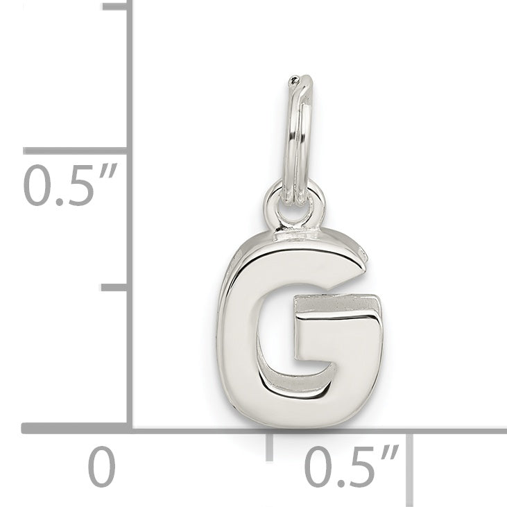 Sophia Jewelers Sterling Silver Solid Anti-Tarnish G Charm