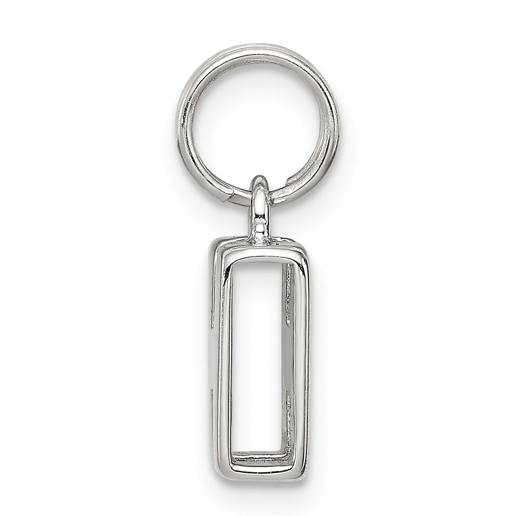 Sophia Jewelers Sterling Silver H Charm with Anti-Tarnish Finish