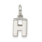 Sophia Jewelers Sterling Silver H Charm with Anti-Tarnish Finish