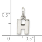 Sophia Jewelers Sterling Silver H Charm with Anti-Tarnish Finish