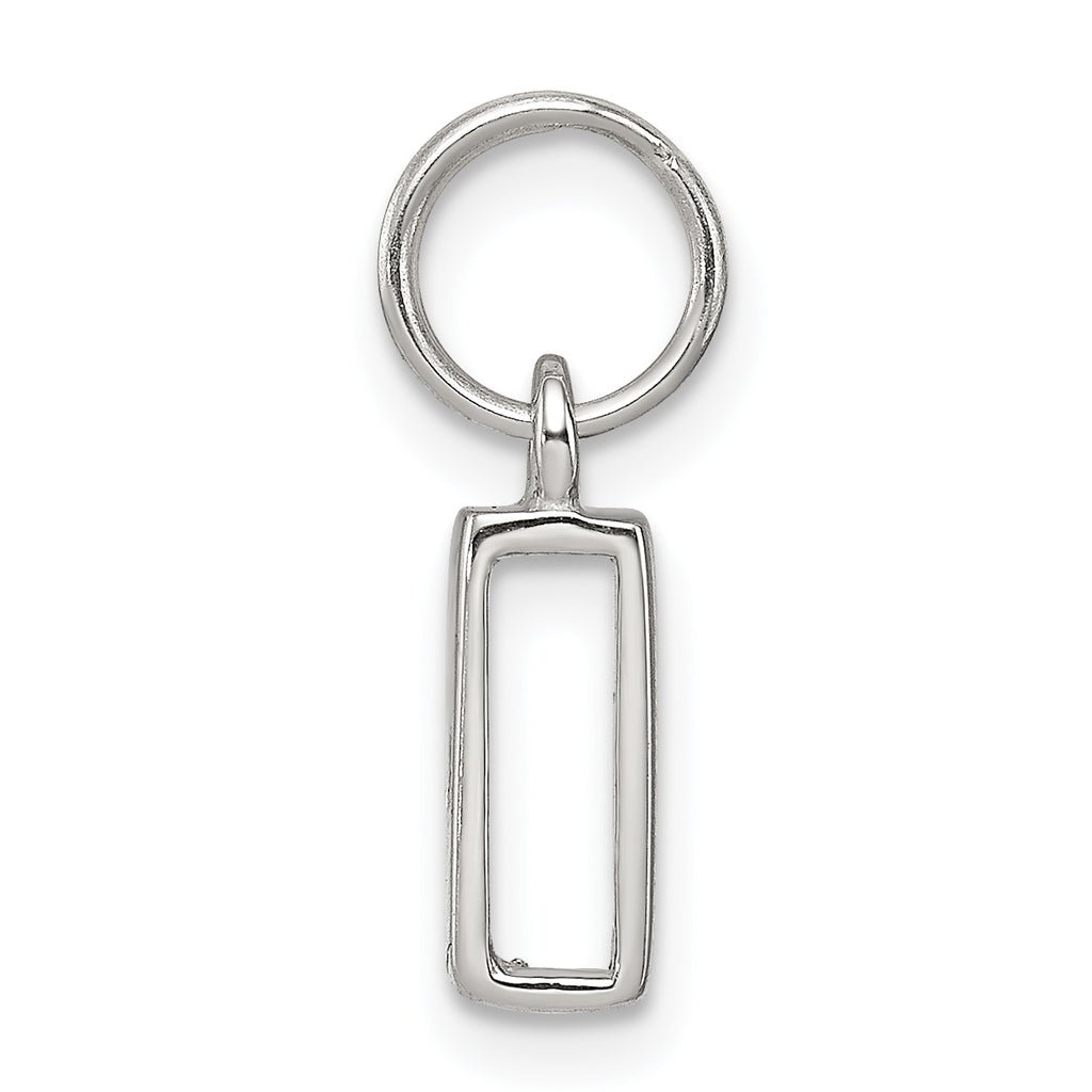 Sterling Silver 925 I Charm with Anti-Tarnish Elegant Cast