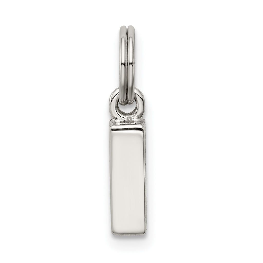 Sterling Silver 925 I Charm with Anti-Tarnish Elegant Cast