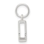Sterling Silver 925 J Charm with Anti-Tarnish Casted Design
