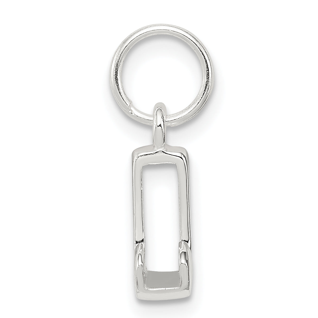 Sterling Silver 925 J Charm with Anti-Tarnish Casted Design