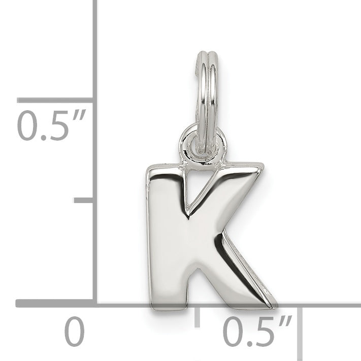 Sophia Jewelers Sterling Silver 925 K Charm with Anti-Tarnish Finish