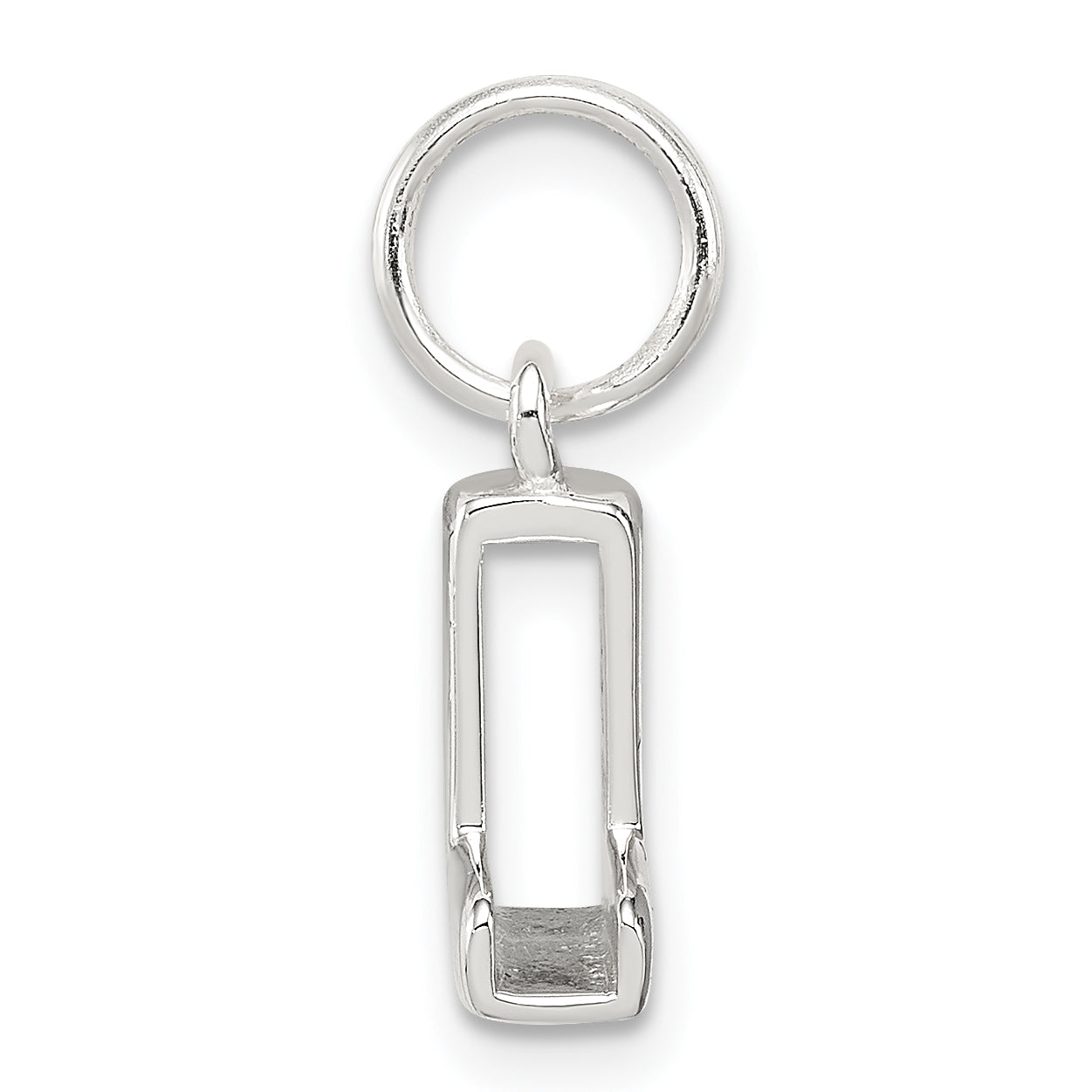 Sterling Silver 925 'L' Charm with Anti-Tarnish Coating Elegant Personalization Secondary image