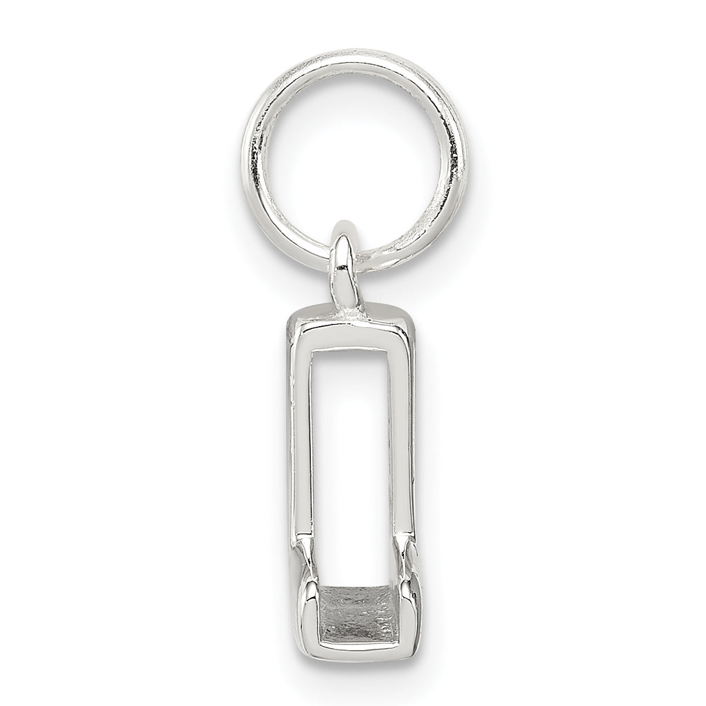 Sterling Silver 925 'L' Charm with Anti-Tarnish Coating Elegant Personalization