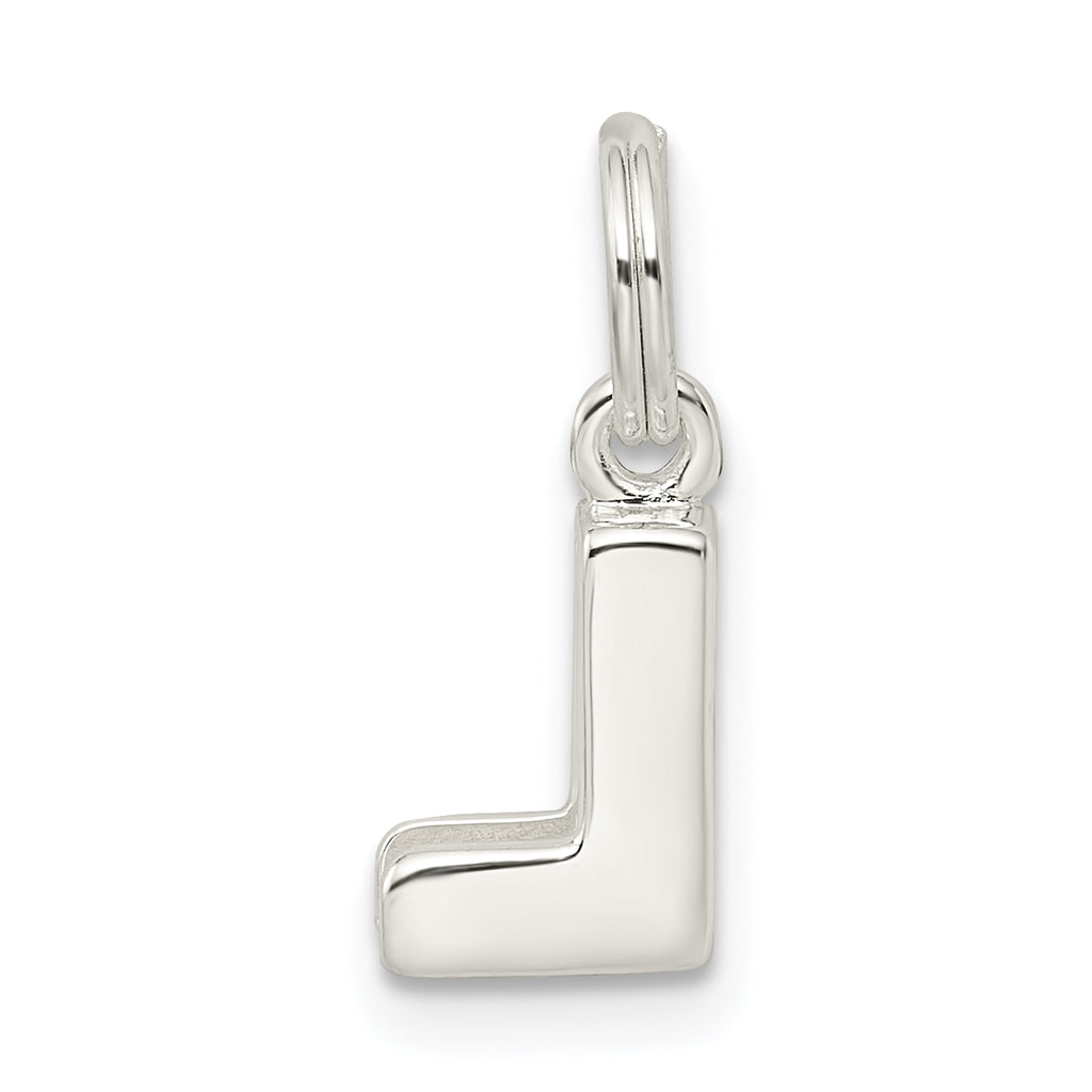 Sterling Silver 925 'L' Charm with Anti-Tarnish Coating Elegant Personalization