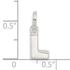 Sterling Silver 925 'L' Charm with Anti-Tarnish Coating Elegant Personalization