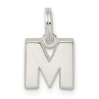 Sterling Silver 925 M Charm with Anti-Tarnish Solid Design Elegant Personalized Accessory