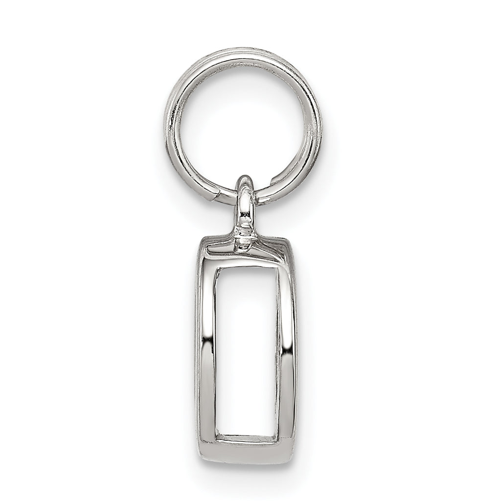 Sophia Jewelers 925 Sterling Silver 'O' Charm with Anti-Tarnish Finish Elegant Personalized Pendant