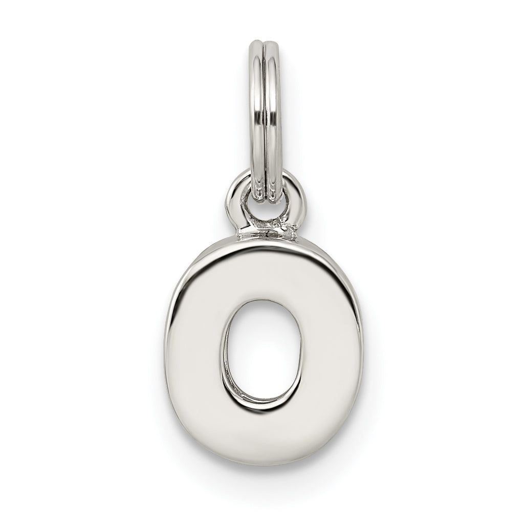 Sophia Jewelers 925 Sterling Silver 'O' Charm with Anti-Tarnish Finish Elegant Personalized Pendant