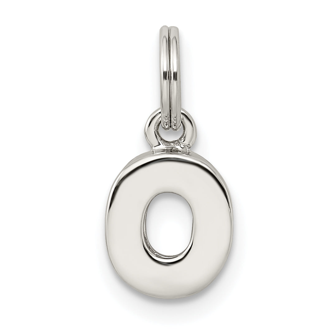 Sophia Jewelers 925 Sterling Silver 'O' Charm with Anti-Tarnish Finish Elegant Personalized Pendant