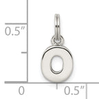 Sophia Jewelers 925 Sterling Silver 'O' Charm with Anti-Tarnish Finish Elegant Personalized Pendant