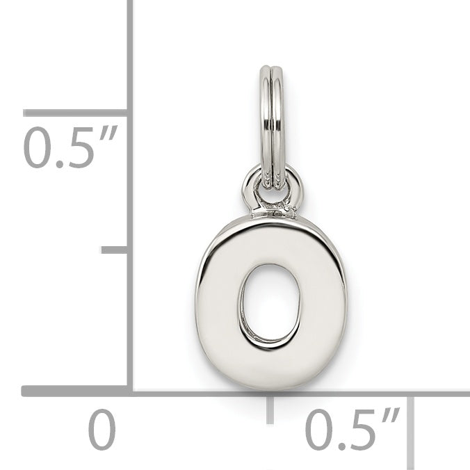 Sophia Jewelers 925 Sterling Silver 'O' Charm with Anti-Tarnish Finish Elegant Personalized Pendant