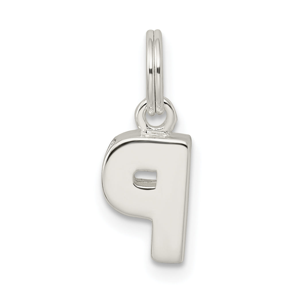 Sterling Silver 925 P Charm Pendant with Anti-Tarnish Finish Elegant and Personalized from Sophia Jewelers