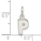 Sterling Silver 925 P Charm Pendant with Anti-Tarnish Finish Elegant and Personalized from Sophia Jewelers