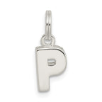 Sterling Silver Letter P Initial Charm