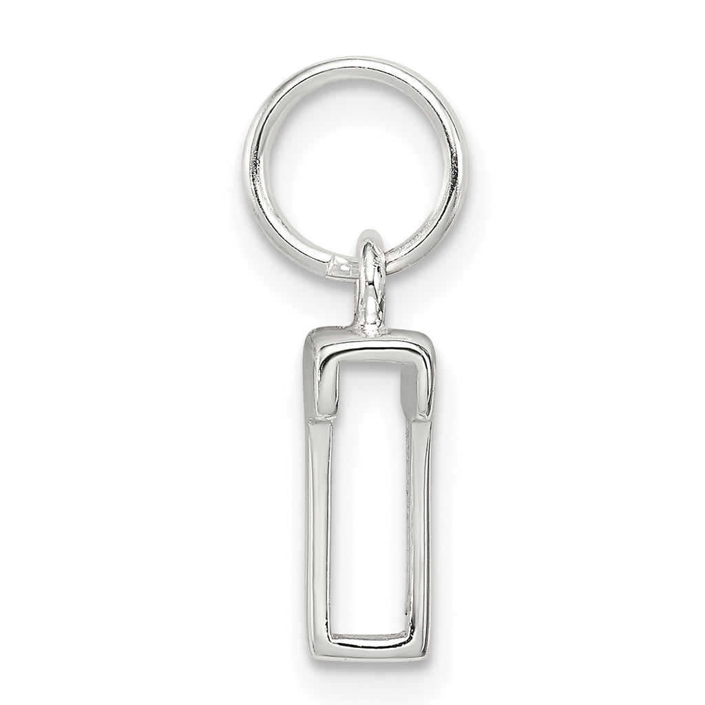 Sterling Silver 925 'T' Charm with Anti-Tarnish Shine  Elegant Personal Jewelry