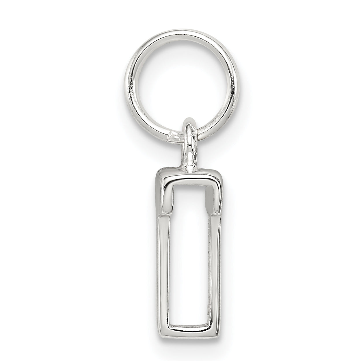 Sterling Silver 925 'T' Charm with Anti-Tarnish Shine  Elegant Personal Jewelry