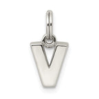 Sophia Jewelers Sterling Silver 925 V Charm with Anti-Tarnish Finish  Elegant Personalized Jewelry