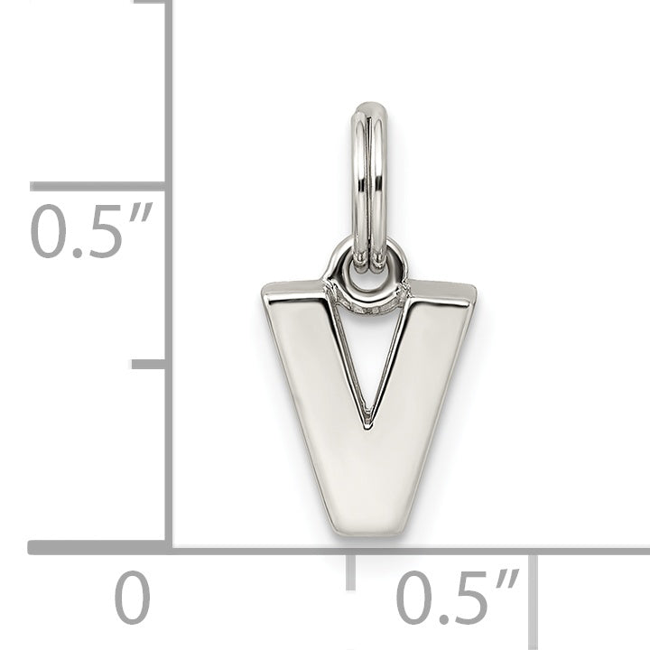 Sophia Jewelers Sterling Silver 925 V Charm with Anti-Tarnish Finish  Elegant Personalized Jewelry