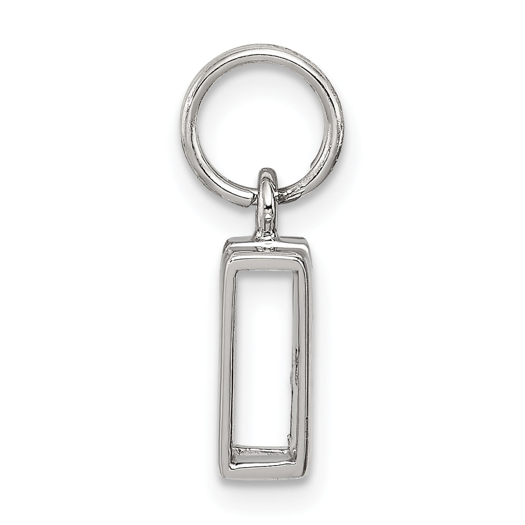 Sterling Silver 925 'W' Charm with Anti-Tarnish Elegant Design