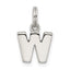 Sterling Silver Letter W Initial Charm