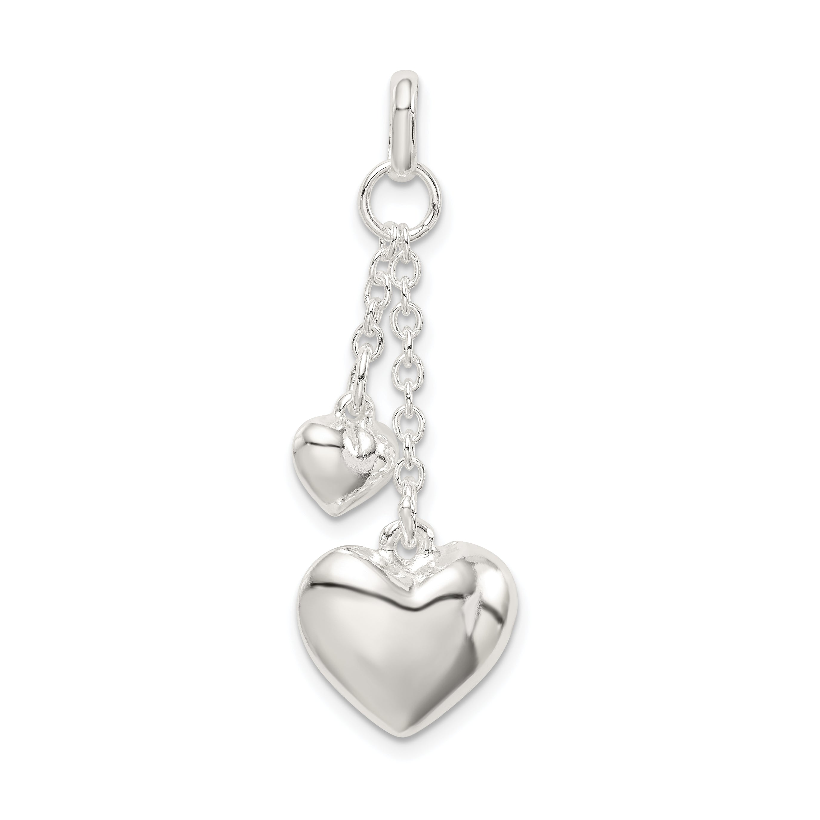 Sterling Silver Polished Puffed Heart Pendant Main image