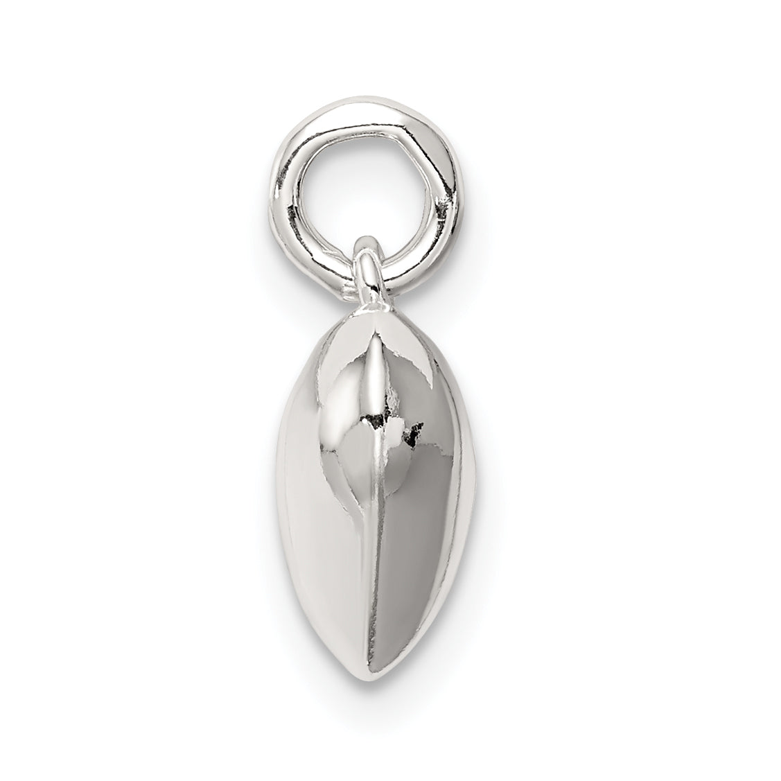Sophia Jewelers 925 Sterling Silver Puff Heart Charm with Polished Finish