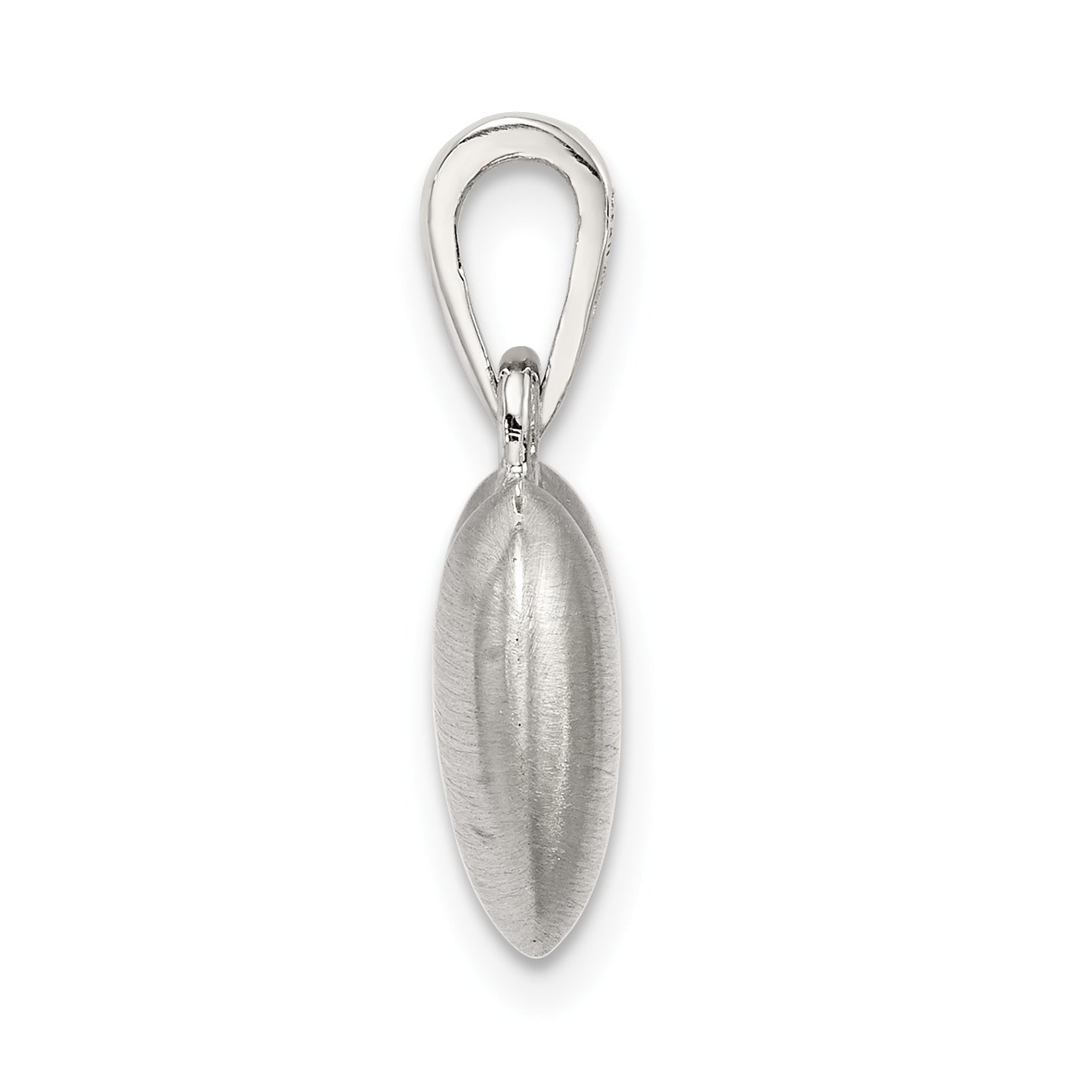 Sophia Jewelers Sterling Silver Heart Pendant with Rhodium Satin Finish