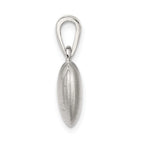 Sophia Jewelers Sterling Silver Heart Pendant with Rhodium Satin Finish