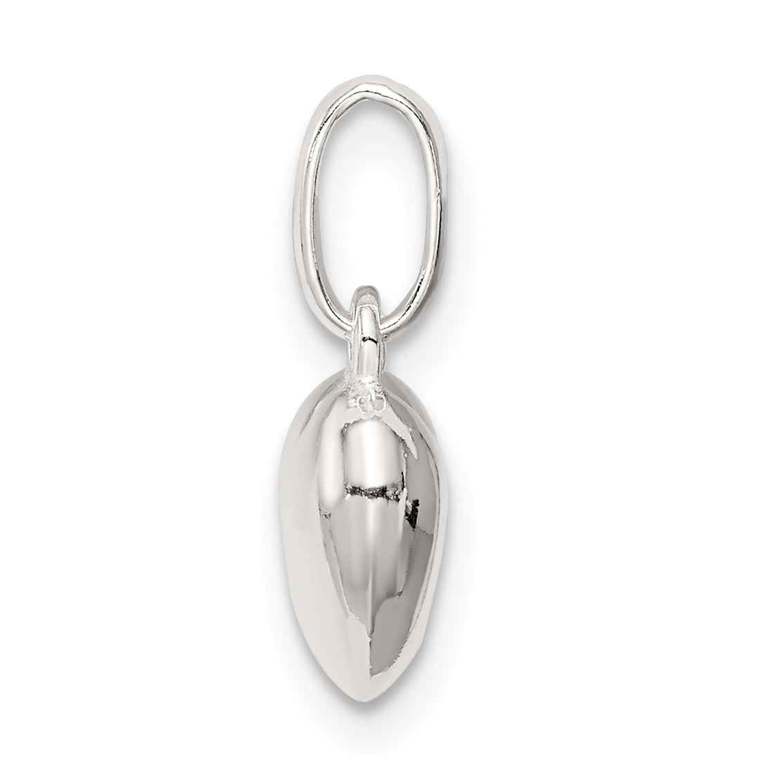 Sophia Jewelers Sterling Silver 925 Puff Heart Charm with Polished Finish Elegant and Timeless