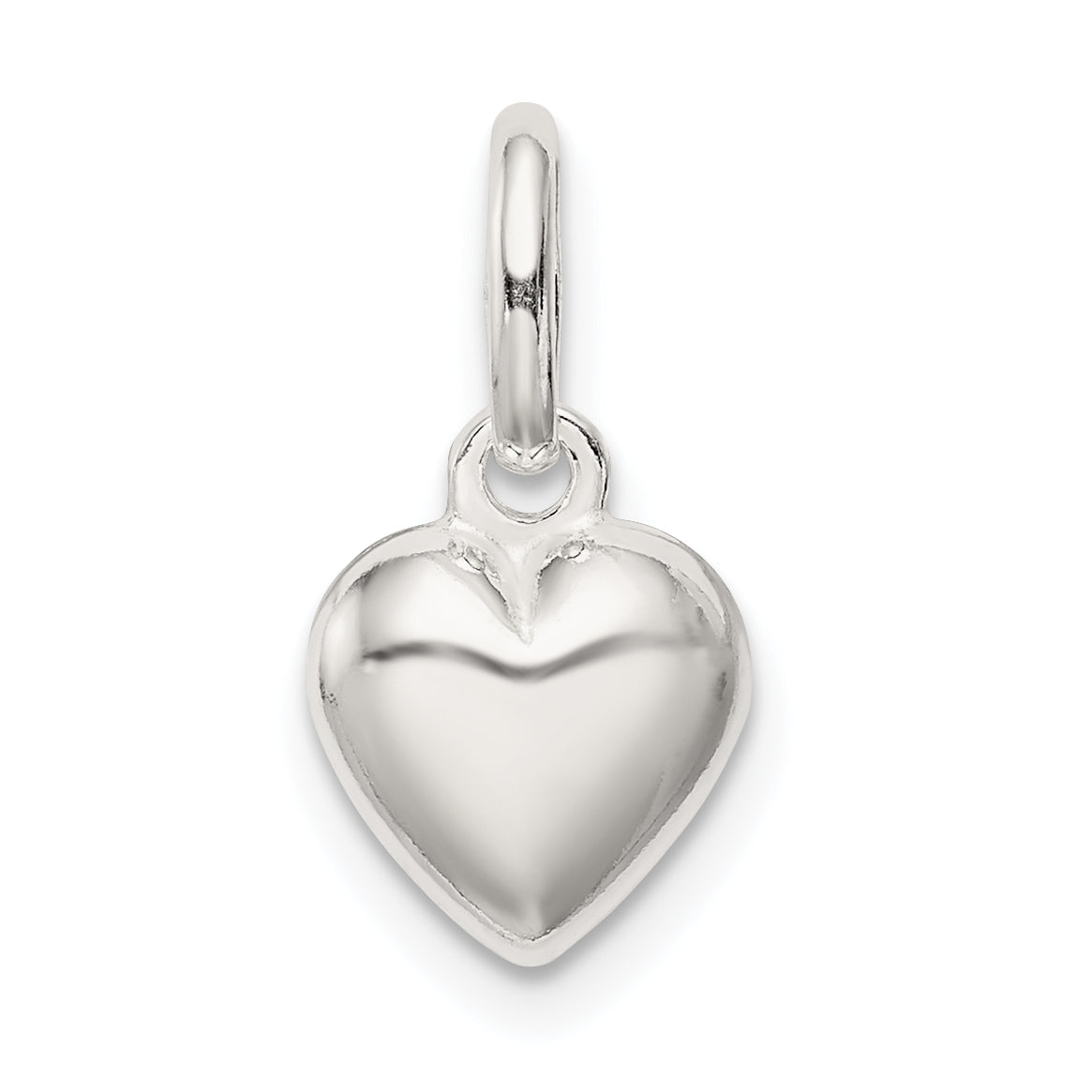 Sterling Silver Polished Puff Heart Charm Main image