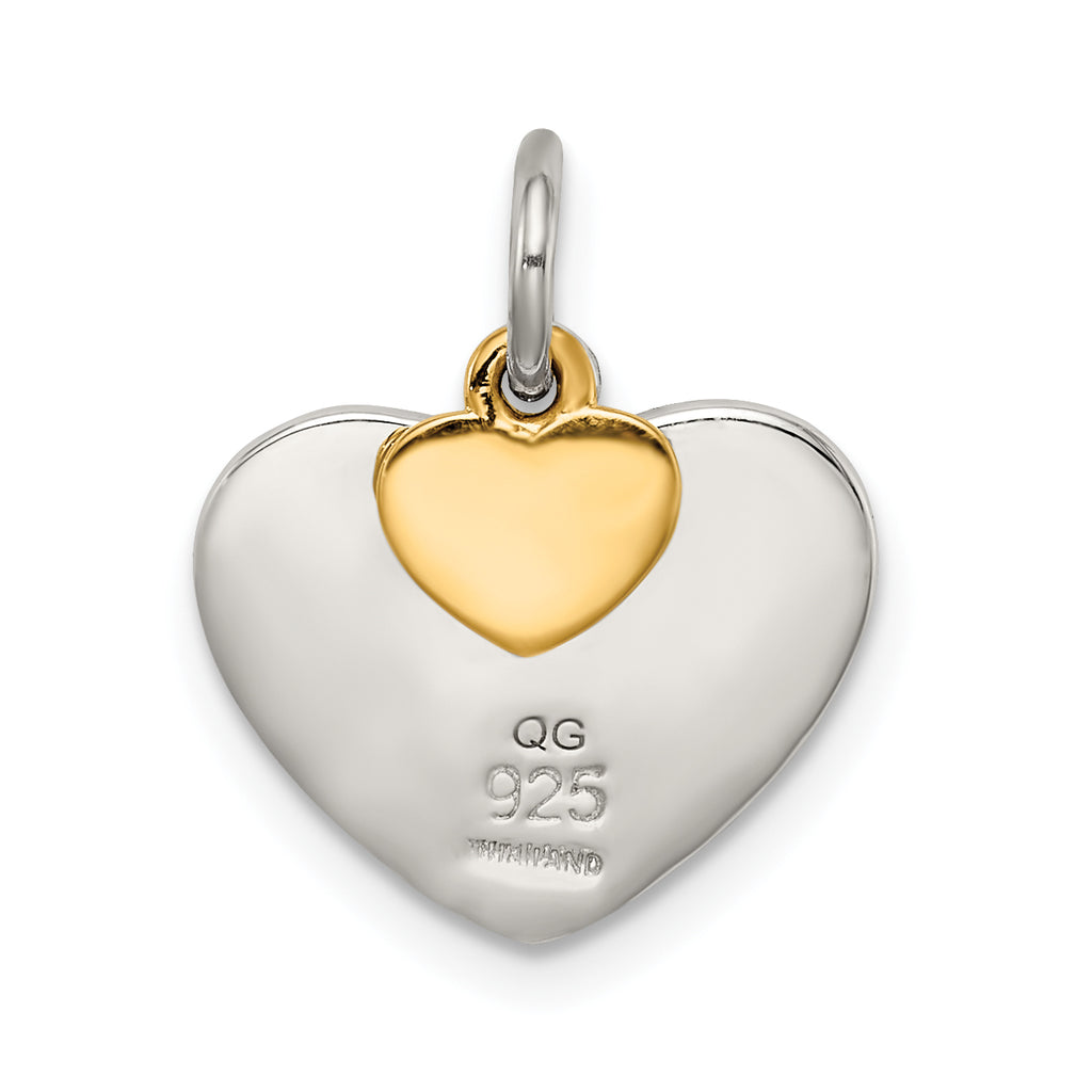Sophia Jewelers Gold-Plated Sterling Silver Love Charm Pendant