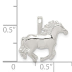 Sterling Silver 925 Horse Charm with Polished Anti-Tarnish Finish