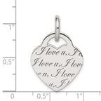 Sophia Jewelers 925 Sterling Silver Heart Pendant with Antiqued Finish